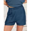 imageANRABESS Womens Two Piece Summer Outfits Knit Sweater Short Sets Pullover Tops ampamp Shorts Lounge Matching Clothes SetNavy Blue