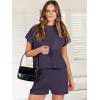 imageANRABESS Womens Two Piece Summer Outfits Knit Sweater Short Sets Pullover Tops ampamp Shorts Lounge Matching Clothes SetPurple