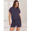 imageANRABESS Womens Two Piece Summer Outfits Knit Sweater Short Sets Pullover Tops ampamp Shorts Lounge Matching Clothes SetPurple