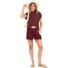 imageANRABESS Womens Two Piece Summer Outfits Knit Sweater Short Sets Pullover Tops ampamp Shorts Lounge Matching Clothes SetRed