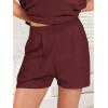 imageANRABESS Womens Two Piece Summer Outfits Knit Sweater Short Sets Pullover Tops ampamp Shorts Lounge Matching Clothes SetRed
