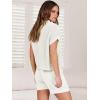 imageANRABESS Womens Two Piece Summer Outfits Knit Sweater Short Sets Pullover Tops ampamp Shorts Lounge Matching Clothes SetWhite