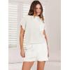 imageANRABESS Womens Two Piece Summer Outfits Knit Sweater Short Sets Pullover Tops ampamp Shorts Lounge Matching Clothes SetWhite