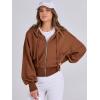 imageANRABESS Womens Zip Up Hoodies Cropped Sweatshirts Casual Zip Jackets 2025 Fashion Trendy Spring OutfitsCaramel
