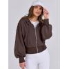 imageANRABESS Womens Zip Up Hoodies Cropped Sweatshirts Casual Zip Jackets 2025 Fashion Trendy Spring OutfitsCoffee