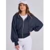 imageANRABESS Womens Zip Up Hoodies Cropped Sweatshirts Casual Zip Jackets 2025 Fashion Trendy Spring OutfitsNavy Blue