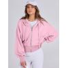 imageANRABESS Womens Zip Up Hoodies Cropped Sweatshirts Casual Zip Jackets 2025 Fashion Trendy Spring OutfitsPink