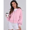 imageANRABESS Womens Zip Up Hoodies Cropped Sweatshirts Casual Zip Jackets 2025 Fashion Trendy Spring OutfitsPink