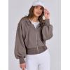 imageANRABESS Womens Zip Up Hoodies Cropped Sweatshirts Casual Zip Jackets 2025 Fashion Trendy Spring OutfitsTaupe