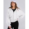 imageANRABESS Womens Zip Up Hoodies Cropped Sweatshirts Casual Zip Jackets 2025 Fashion Trendy Spring OutfitsWhite