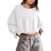 imageANRABESS Womens Cropped Oversized Sweatshirts Crewneck Long Sleeve Pullover 2024 Fall Teen Girls Y2K Fashion Crop TopsWhite