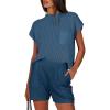 imageANRABESS Womens Two Piece Summer Outfits Knit Sweater Short Sets Pullover Tops ampamp Shorts Lounge Matching Clothes SetNavy Blue