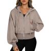 imageANRABESS Womens Zip Up Hoodies Cropped Sweatshirts Casual Zip Jackets 2025 Fashion Trendy Spring OutfitsKhaki