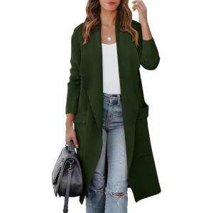 imageANRABESS Womens Long Cardigan Sweater 2025 Fall Fashion Casual Oversized Knit Open Front Coatigan Jacket Coat Trendy OutfitsArmy Green