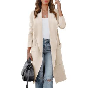 imageANRABESS Womens Long Cardigan Sweater 2025 Fall Fashion Casual Oversized Knit Open Front Coatigan Jacket Coat Trendy OutfitsBeige