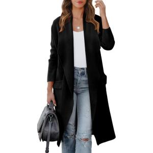 imageANRABESS Womens Long Cardigan Sweater 2025 Fall Fashion Casual Oversized Knit Open Front Coatigan Jacket Coat Trendy OutfitsBlack