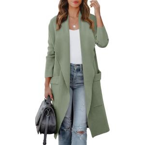 imageANRABESS Womens Long Cardigan Sweater 2025 Fall Fashion Casual Oversized Knit Open Front Coatigan Jacket Coat Trendy OutfitsOlive