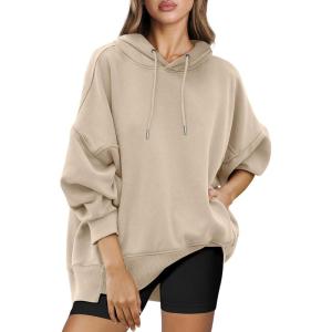 imageANRABESS Womens Oversized Hoodies Sweatshirts Fleece Pullover Top 2024 Fall Trendy Outfits Teen Girls Preppy ClothesBrown