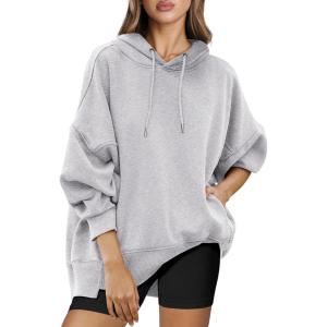 imageANRABESS Womens Oversized Hoodies Sweatshirts Fleece Pullover Top 2024 Fall Trendy Outfits Teen Girls Preppy ClothesLight Grey
