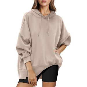 imageANRABESS Womens Oversized Hoodies Sweatshirts Fleece Pullover Top 2024 Fall Trendy Outfits Teen Girls Preppy ClothesLight Khaki