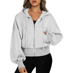 imageANRABESS Womens Zip Up Hoodies Cropped Sweatshirts Casual Zip Jackets 2025 Fashion Trendy Spring OutfitsGrey