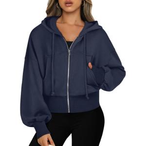 imageANRABESS Womens Zip Up Hoodies Cropped Sweatshirts Casual Zip Jackets 2025 Fashion Trendy Spring OutfitsNavy Blue