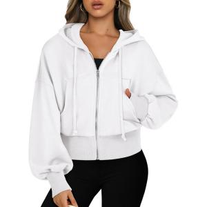imageANRABESS Womens Zip Up Hoodies Cropped Sweatshirts Casual Zip Jackets 2025 Fashion Trendy Spring OutfitsWhite