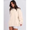 imageANRABESS Sweatshirt for Women Oversized Crewneck Hoodies Fleece Casual Pullover Top Fall Fashion Outfits Clothes 2025Apricot