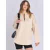 imageANRABESS Womens Oversized Hoodie Quarter Zip Sweatshirts 2025 Spring Tunic Pullover Top Trendy Teen Girls Preppy ClothesAlomnd