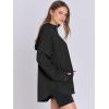 imageANRABESS Womens Oversized Hoodie Quarter Zip Sweatshirts 2025 Spring Tunic Pullover Top Trendy Teen Girls Preppy ClothesBlack