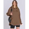 imageANRABESS Womens Oversized Hoodie Quarter Zip Sweatshirts 2025 Spring Tunic Pullover Top Trendy Teen Girls Preppy ClothesBrown