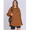 imageANRABESS Womens Oversized Hoodie Quarter Zip Sweatshirts 2025 Spring Tunic Pullover Top Trendy Teen Girls Preppy ClothesCaramel