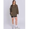 imageANRABESS Womens Oversized Hoodie Quarter Zip Sweatshirts 2025 Spring Tunic Pullover Top Trendy Teen Girls Preppy ClothesCoffee