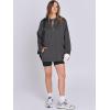 imageANRABESS Womens Oversized Hoodie Quarter Zip Sweatshirts 2025 Spring Tunic Pullover Top Trendy Teen Girls Preppy ClothesDark Grey