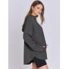 imageANRABESS Womens Oversized Hoodie Quarter Zip Sweatshirts 2025 Spring Tunic Pullover Top Trendy Teen Girls Preppy ClothesDark Grey