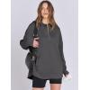 imageANRABESS Womens Oversized Hoodie Quarter Zip Sweatshirts 2025 Spring Tunic Pullover Top Trendy Teen Girls Preppy ClothesDark Grey