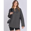 imageANRABESS Womens Oversized Hoodie Quarter Zip Sweatshirts 2025 Spring Tunic Pullover Top Trendy Teen Girls Preppy ClothesDark Grey