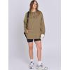 imageANRABESS Womens Oversized Hoodie Quarter Zip Sweatshirts 2025 Spring Tunic Pullover Top Trendy Teen Girls Preppy ClothesDark Khaki
