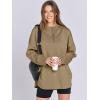 imageANRABESS Womens Oversized Hoodie Quarter Zip Sweatshirts 2025 Spring Tunic Pullover Top Trendy Teen Girls Preppy ClothesDark Khaki