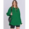 imageANRABESS Womens Oversized Hoodie Quarter Zip Sweatshirts 2025 Spring Tunic Pullover Top Trendy Teen Girls Preppy ClothesGreen