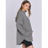 imageANRABESS Womens Oversized Hoodie Quarter Zip Sweatshirts 2025 Spring Tunic Pullover Top Trendy Teen Girls Preppy ClothesGrey