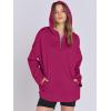 imageANRABESS Womens Oversized Hoodie Quarter Zip Sweatshirts 2025 Spring Tunic Pullover Top Trendy Teen Girls Preppy ClothesHot Pink