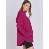 imageANRABESS Womens Oversized Hoodie Quarter Zip Sweatshirts 2025 Spring Tunic Pullover Top Trendy Teen Girls Preppy ClothesHot Pink