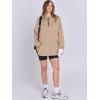 imageANRABESS Womens Oversized Hoodie Quarter Zip Sweatshirts 2025 Spring Tunic Pullover Top Trendy Teen Girls Preppy ClothesKhaki