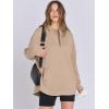 imageANRABESS Womens Oversized Hoodie Quarter Zip Sweatshirts 2025 Spring Tunic Pullover Top Trendy Teen Girls Preppy ClothesKhaki