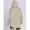 imageANRABESS Womens Oversized Hoodie Quarter Zip Sweatshirts 2025 Spring Tunic Pullover Top Trendy Teen Girls Preppy ClothesLight Khaki