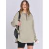 imageANRABESS Womens Oversized Hoodie Quarter Zip Sweatshirts 2025 Spring Tunic Pullover Top Trendy Teen Girls Preppy ClothesLight Khaki