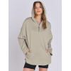 imageANRABESS Womens Oversized Hoodie Quarter Zip Sweatshirts 2025 Spring Tunic Pullover Top Trendy Teen Girls Preppy ClothesLight Khaki