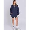 imageANRABESS Womens Oversized Hoodie Quarter Zip Sweatshirts 2025 Spring Tunic Pullover Top Trendy Teen Girls Preppy ClothesNavy Blue