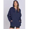 imageANRABESS Womens Oversized Hoodie Quarter Zip Sweatshirts 2025 Spring Tunic Pullover Top Trendy Teen Girls Preppy ClothesNavy Blue